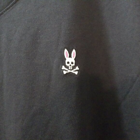 Psycho Bunny Men’s 3XL Black V-Neck T-Shirt – 100% Pima Cotton – Embroidered Log - Picture 3 of 4